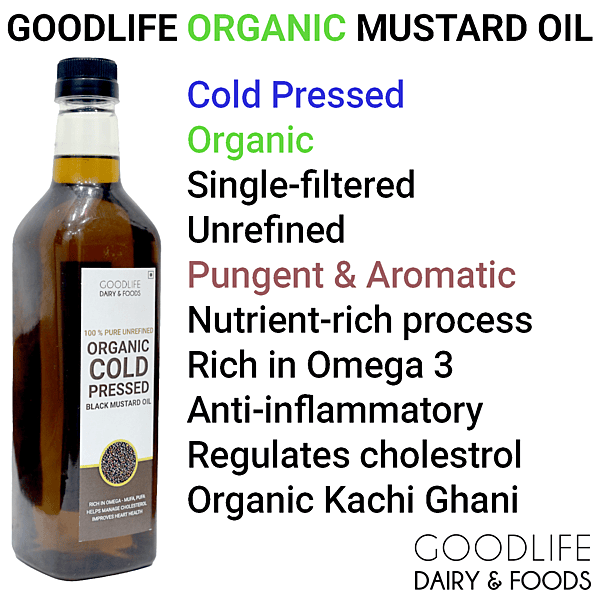 Goodlife - Organic Cold Pressed Black Mustard Oil (1 Ltr)