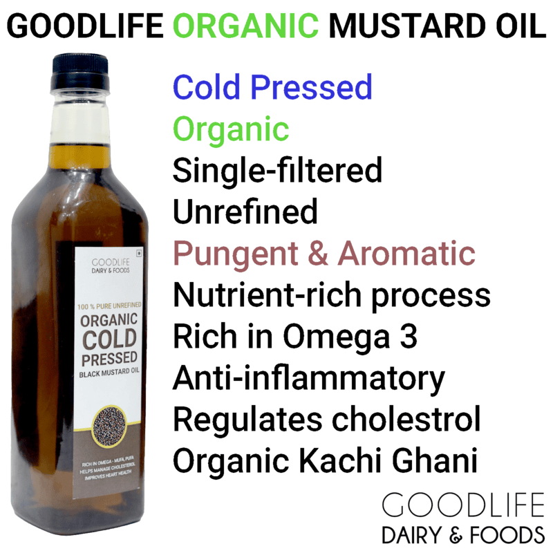 Goodlife - Organic Cold Pressed Black Mustard Oil (1 Ltr)