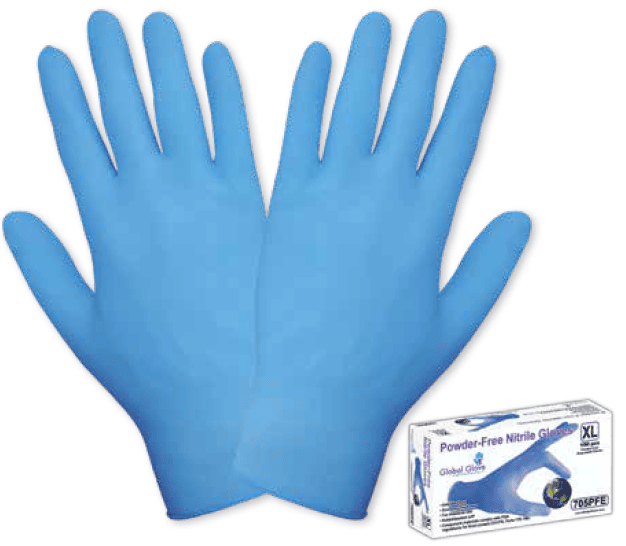 GUANTE NITRILO AZUL GLOBAL GLOVE C/100 705PFE
