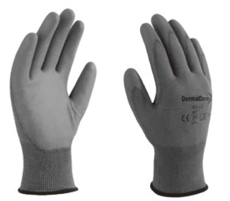 GUANTE NYLON GRIS P/POLIURETANO GRIS DERMACARE