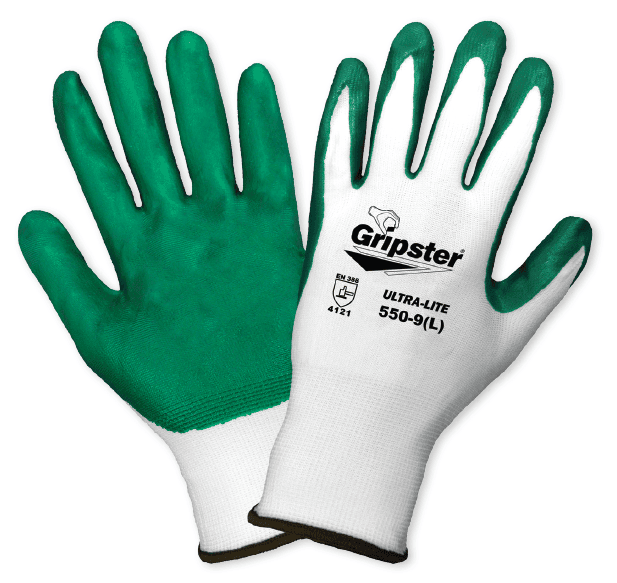 GUANTE NYLON NITRILO VERDE ULTRA LITE 550