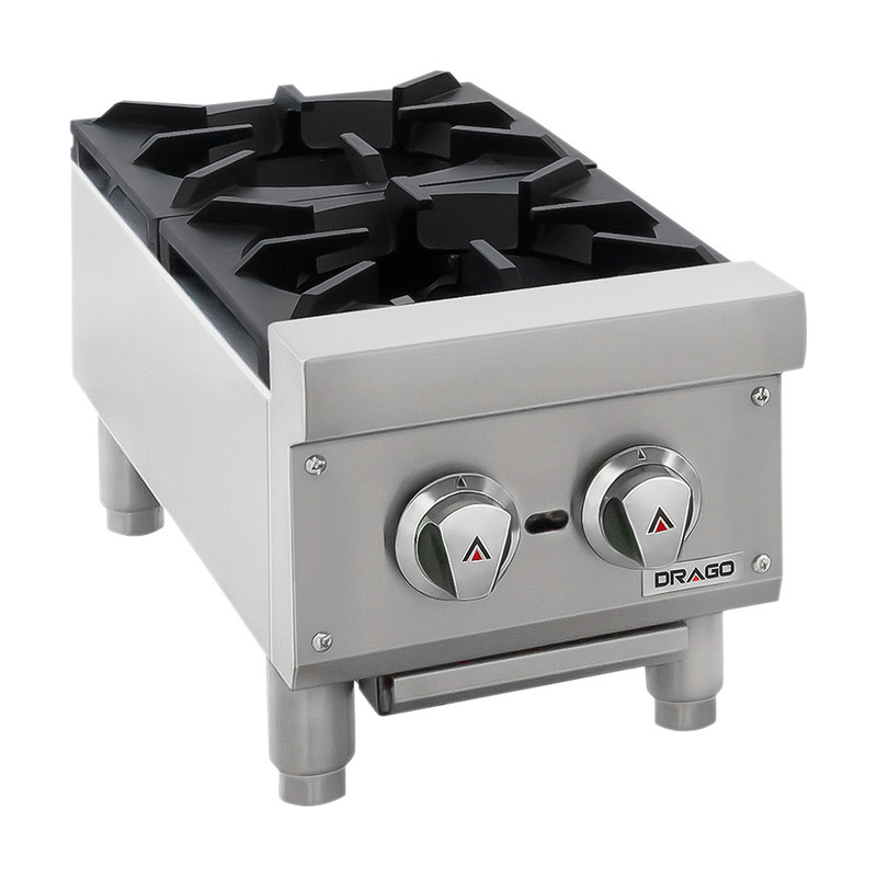 Parrilla 2 quemadores Gas LP 12” GPPA-200-V