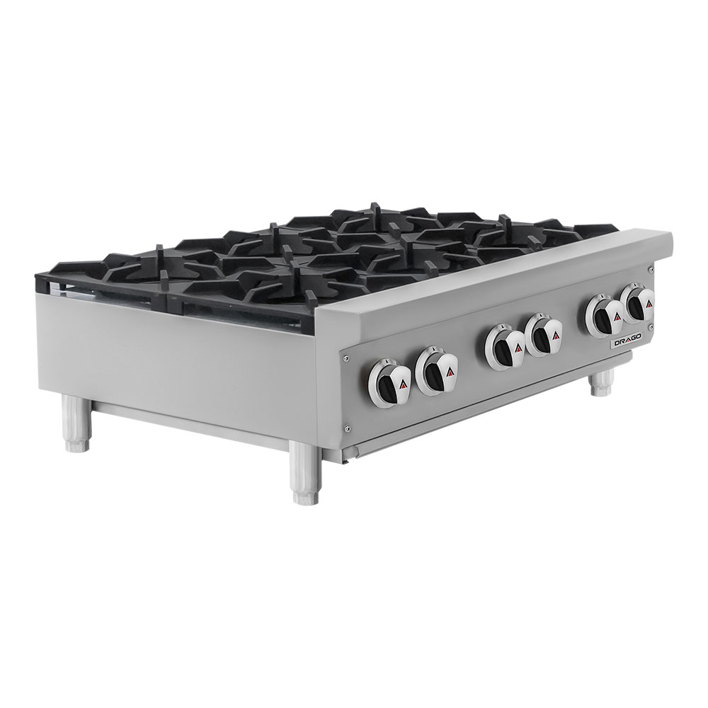Parrilla de 6 quemadores gas LP de 36 pulgadas