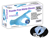 GUANTE NITRILO AZUL GLOBAL GLOVE C/100 705PF
