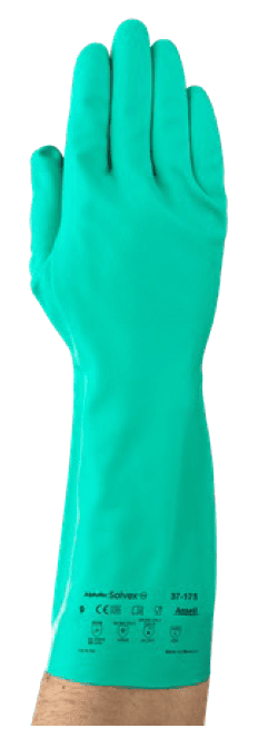 GUANTE NITRILO VERDE TIPO SOLVEX 19"