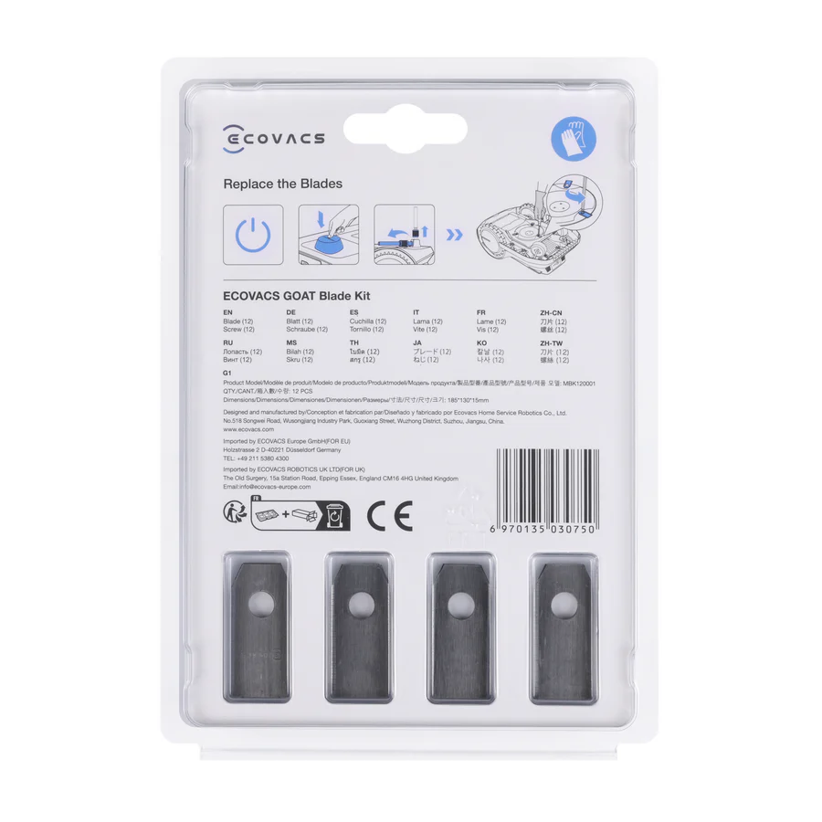 Ecovacs GOAT Blade Kit - (12 Pack)