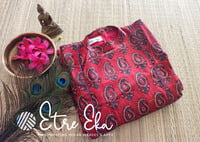 Elegant Long Dress -Ajrakh Hand Block Printed Mul Cotton Kurti- Sleeveless Long Top with High Neck