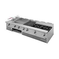 Estufa universal de mesa Slim 2 quemadores asador planca freidora y gratinador