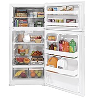 GE® GPE17CTNRWW ENERGY STAR® 16.6 Cu. Ft. Recessed Handle Top-Freezer Refrigerator