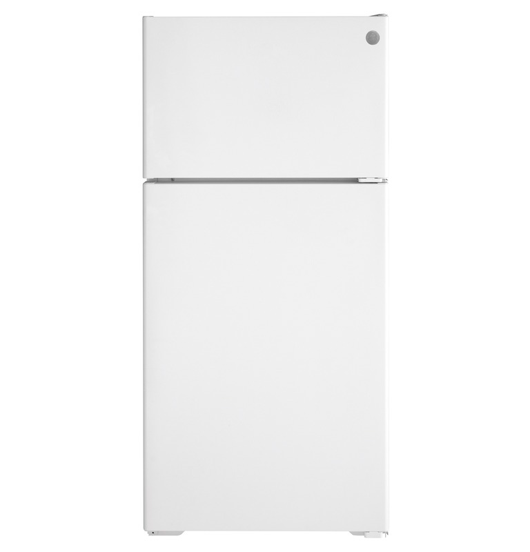GE® GPE17CTNRWW ENERGY STAR® 16.6 Cu. Ft. Recessed Handle Top-Freezer Refrigerator