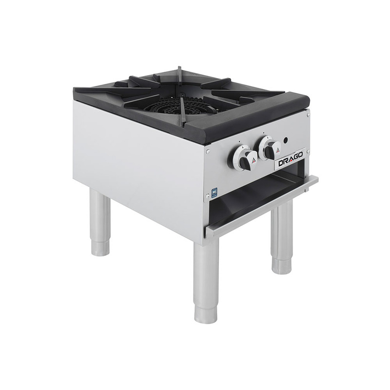 Estufón 2 quemadores gas natural de 1 sección altura estándar