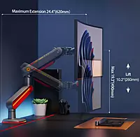 NB NORTH BAYOU L60 GAMING Monitor Stand ARM DESK MOUNT - 22-inch up to 60-inch Monitors