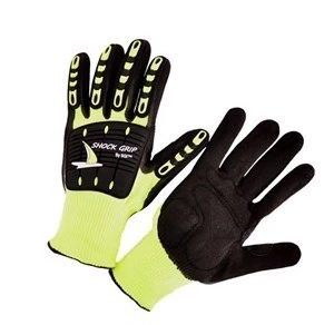 HPPE,Hi-Vi green,cut 5 TPR with sandy nitrile palm