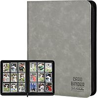 540 SLOTS 9-POCKET CARD BINDER GRAY