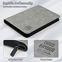 540 SLOTS 9-POCKET CARD BINDER GRAY