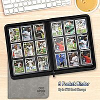 540 SLOTS 9-POCKET CARD BINDER GRAY