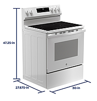 GE® GRF500PV 30" Free-Standing Electric Range with Crisp Mode
