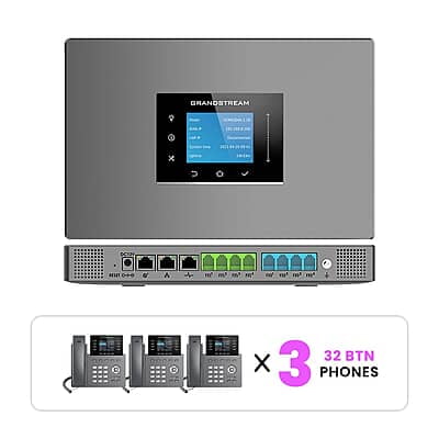 Grandstream Phone System Kits with 32-Button Phones Grandstream Phone System Kits with 32-Button Phones