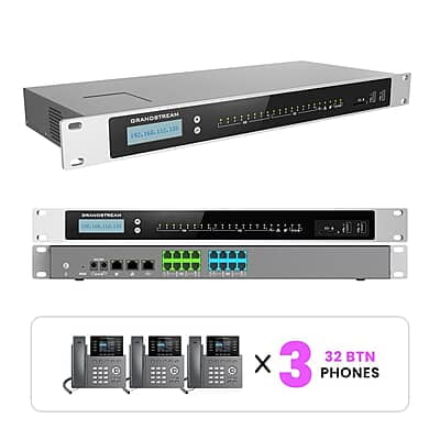 Grandstream Phone System Kits with 32-Button Phones Grandstream Phone System Kits with 32-Button Phones