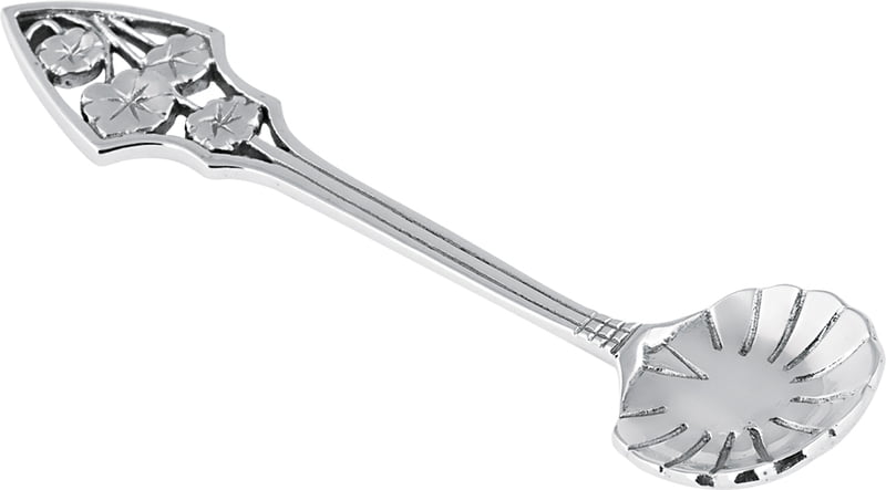 Victorian Salt or Mustard Spoon with Art Nouveau Design English Sterling Silver 2 1/8" Victorian Salt or Mustard Spoon with Art Nouveau Design English Sterling Silver 2 1/8"