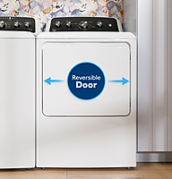 GE® GTD38EASWWS 7.2 cu. ft. Capacity Electric Dryer with Up To 120 ft. Venting and Reversible Door GE® GTD38EASWWS 7.2 cu. ft. Capacity Electric Dryer with Up To 120 ft. Venting and Reversible Door