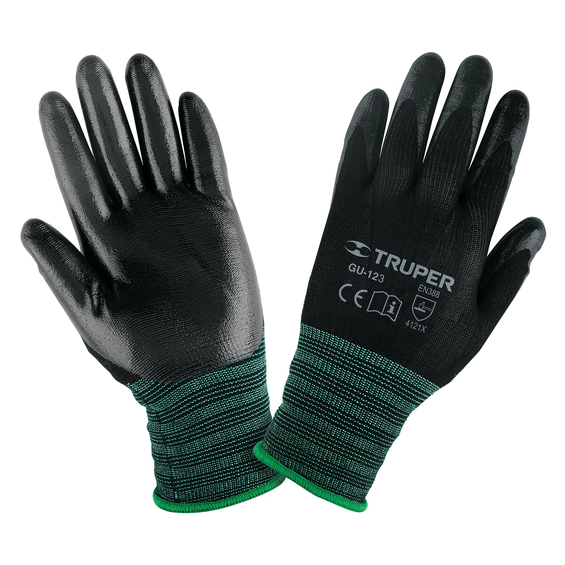 Guantes de nylon recubiertos de nitrilo, grandes - GU-123 / 13295