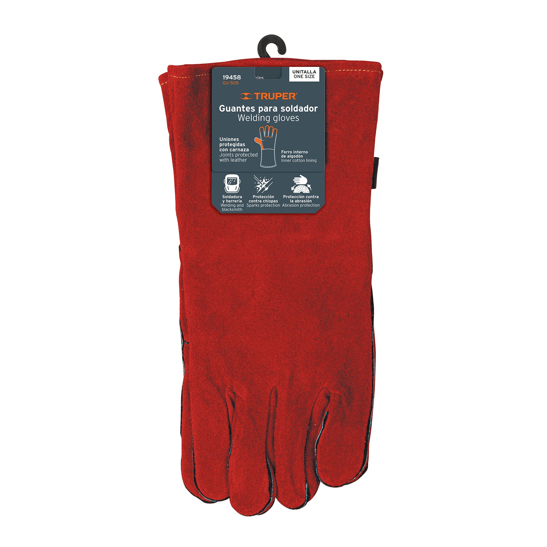 Guantes rojos para soldador - GU-505 / 19458