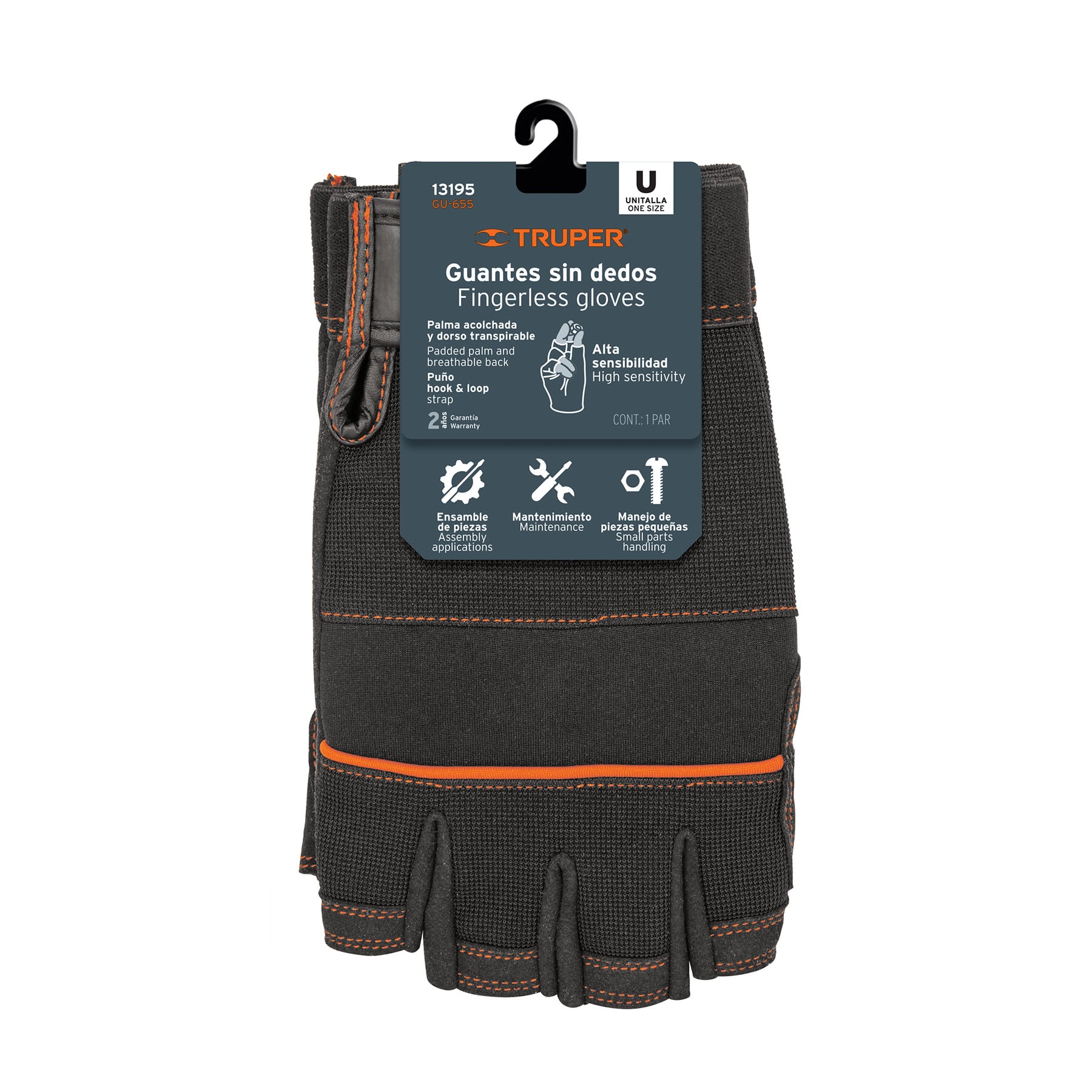 Guantes para mecánico, cortos - GU-655 / 13195
