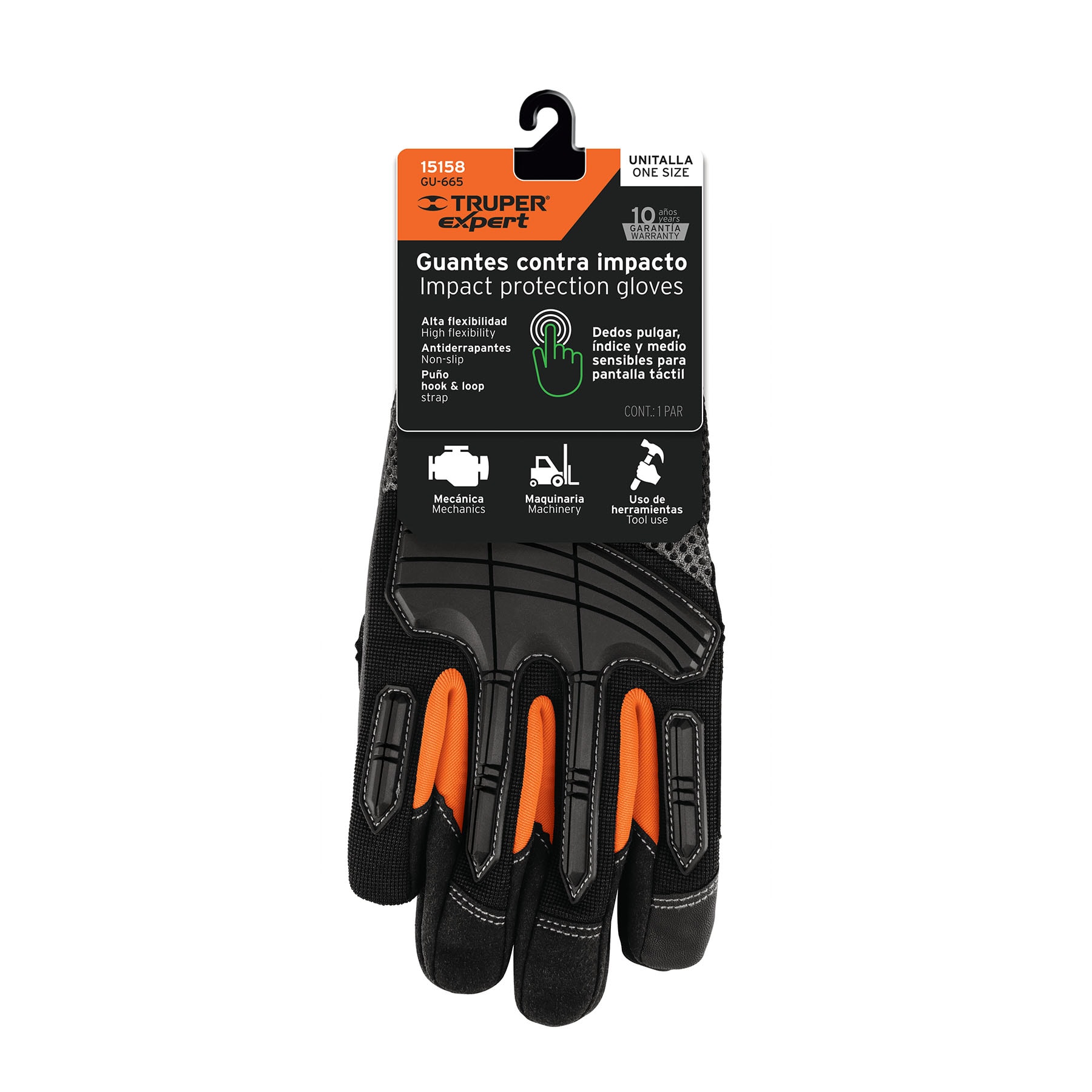 Guantes para mecánicos con protección anti-impacto - GU-665 / 15158
