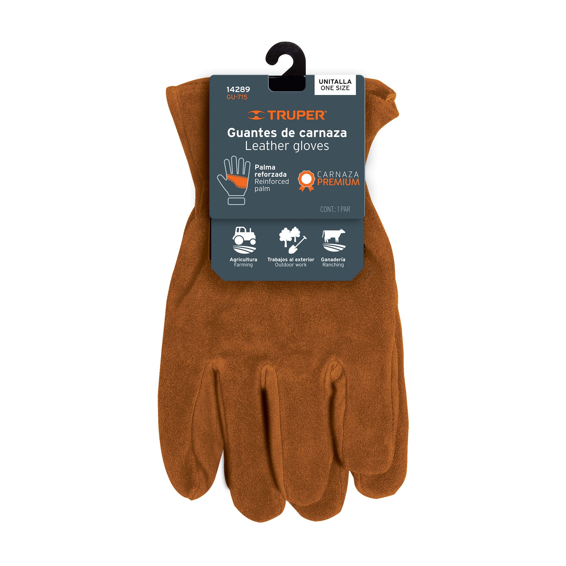 Guantes de carnaza premium para electricista - GU-715 / 14289