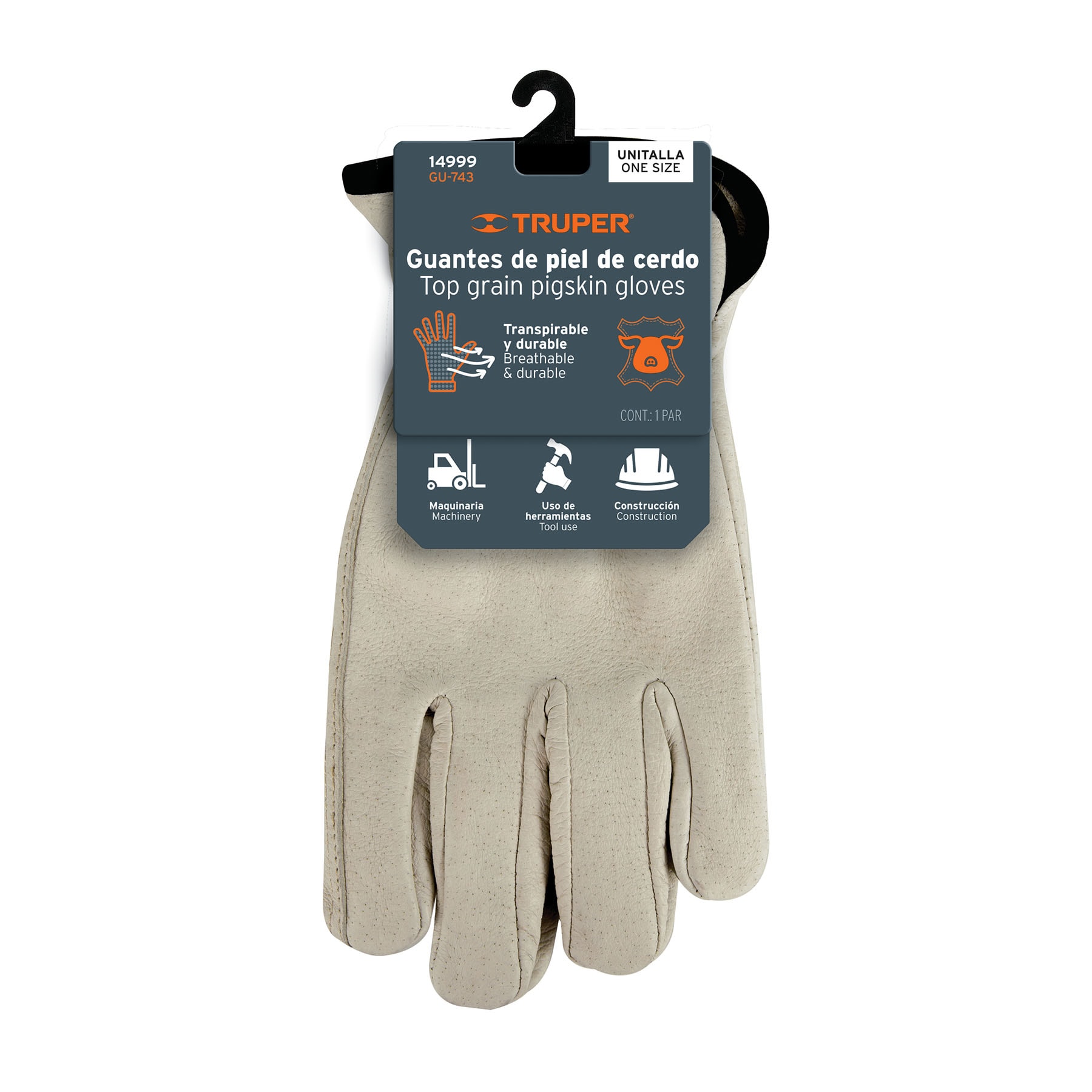 Guantes de piel de cerdo, tipo operador - GU-743 / 14999