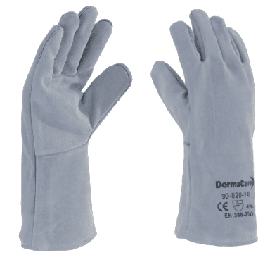 GUANTE CARNAZA PARA SOLDADOR GRIS