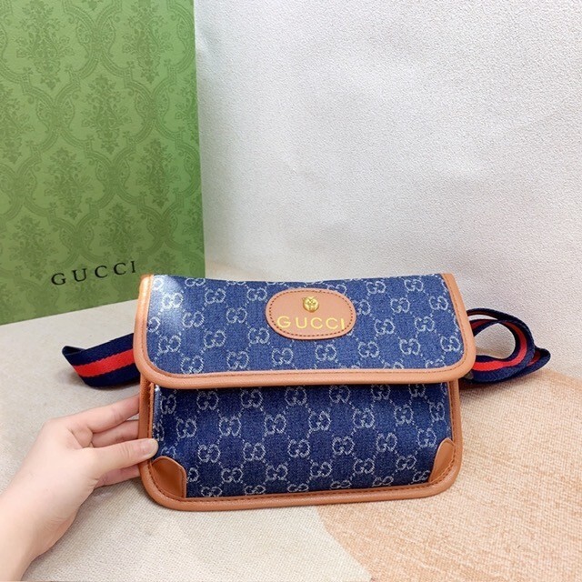 GG Neo Vintage Denim Belt Bag
