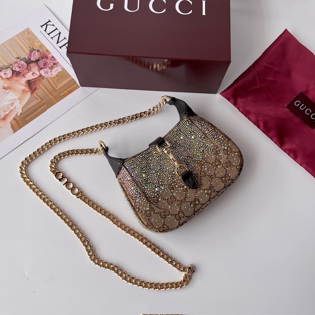 GG Jackie 1961 Mini Crystal Hobo Bag