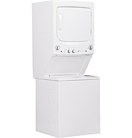 GE® GUD27ESSMWW Unitized Spacemaker® 3.8 cu. ft. Washer and 5.9 cu. ft. Electric Dryer