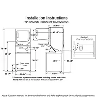 GE® GUD27ESSMWW Unitized Spacemaker® 3.8 cu. ft. Washer and 5.9 cu. ft. Electric Dryer