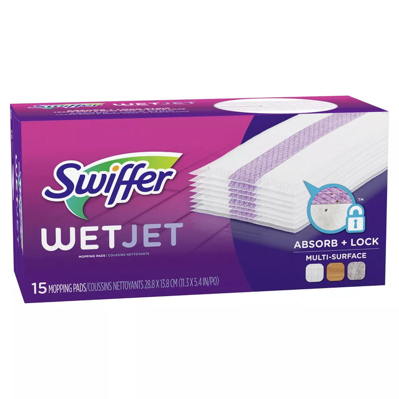 Swiffer WetJet Multi-Surface Floor Cleaner Spray Moping Pads Refill - Unscented 15 Count