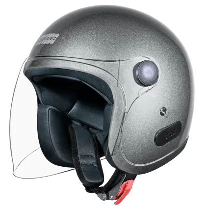 STUDDS JET WITH LONG VISOR GUN GREY (XL)