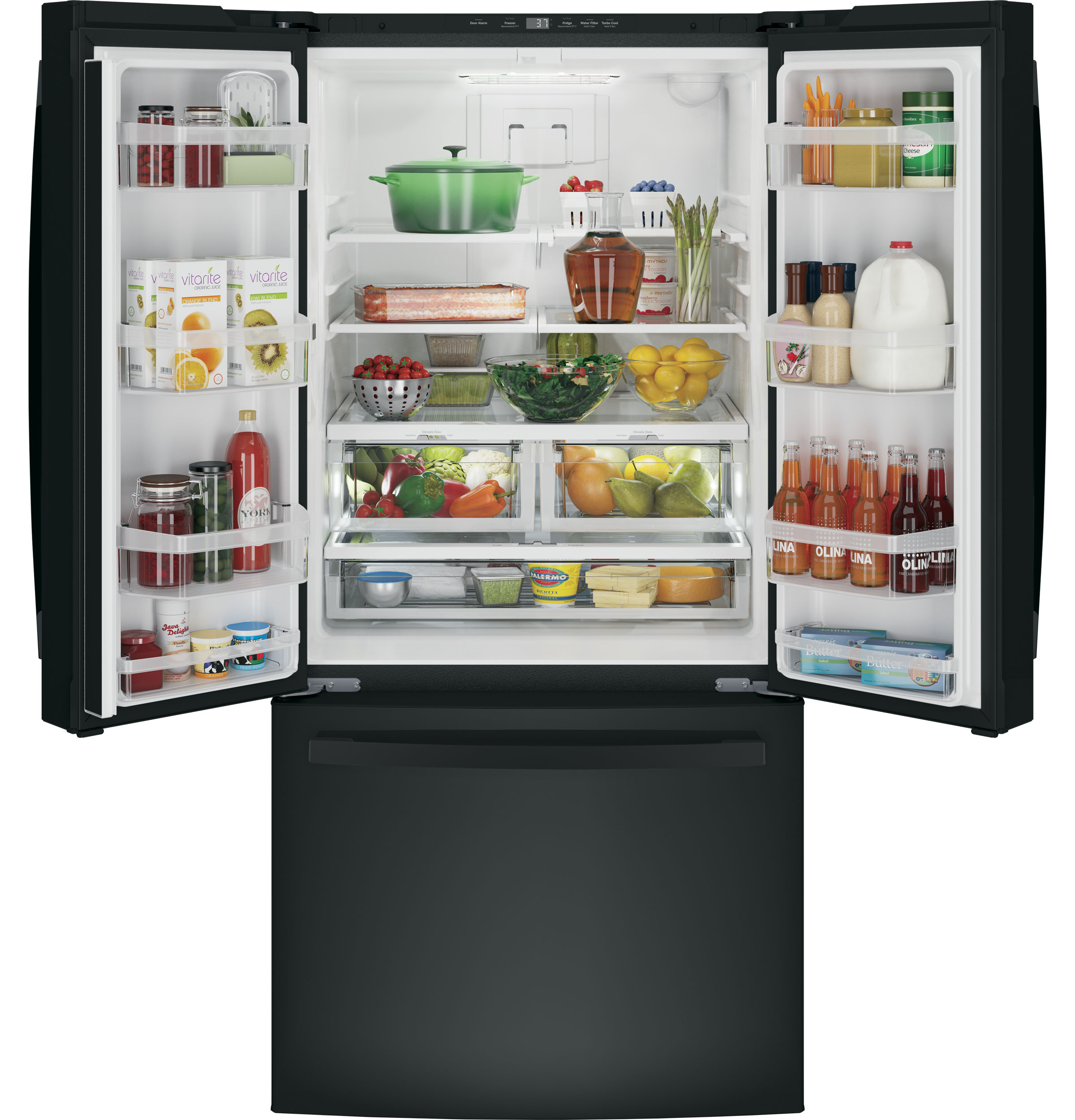 GE® GWE19J ENERGY STAR® 18.6 Cu. Ft. Counter-Depth French-Door Refrigerator