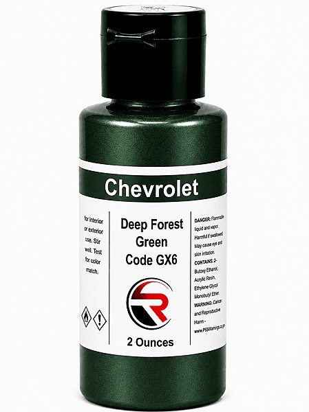 Chevrolet Deep Forest Green Metallic Code GX6 (CM2-GX6-02)