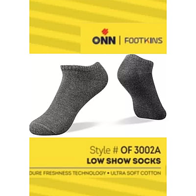 ONN Solid Low Cut Socks for Men style 3002A