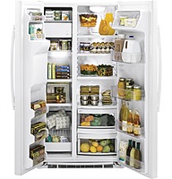 GE® GZS22DGJWW 21.9 Cu. Ft. Counter-Depth Side-By-Side Refrigerator GE® GZS22DGJWW 21.9 Cu. Ft. Counter-Depth Side-By-Side Refrigerator