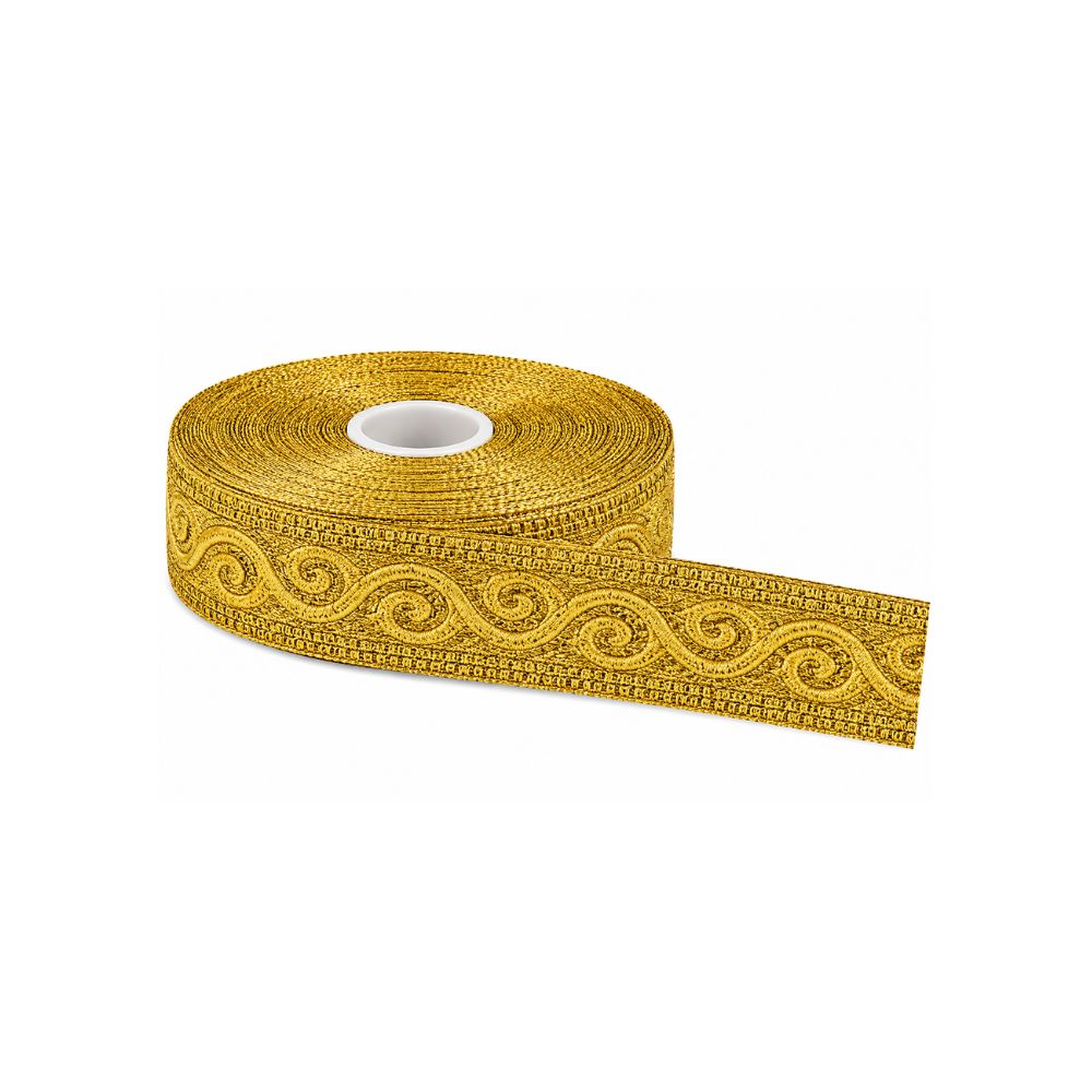 Galon Dorado 2 Cm Rollo x 20 Yardas Galon Dorado 2 Cm Rollo x 20 Yardas
