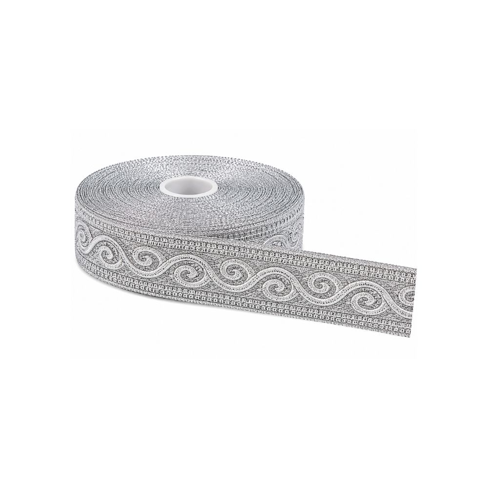 Galon Plateado 2 Cm Rollo x 20 Yardas Galon Plateado 2 Cm Rollo x 20 Yardas