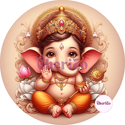 Ganesh Goddess Idol Stickers | Decorative Spiritual Stickers for DIY Arts & Crafts, Resin Stands, Car Dashboards, Pooja Rooms & Festive Decors