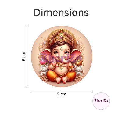 Ganesh Goddess Idol Stickers | Decorative Spiritual Stickers for DIY Arts & Crafts, Resin Stands, Car Dashboards, Pooja Rooms & Festive Decors