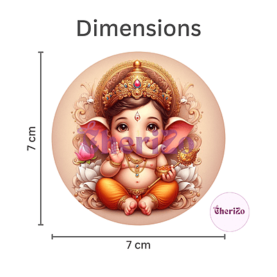 Ganesh Goddess Idol Stickers | Decorative Spiritual Stickers for DIY Arts & Crafts, Resin Stands, Car Dashboards, Pooja Rooms & Festive Decors