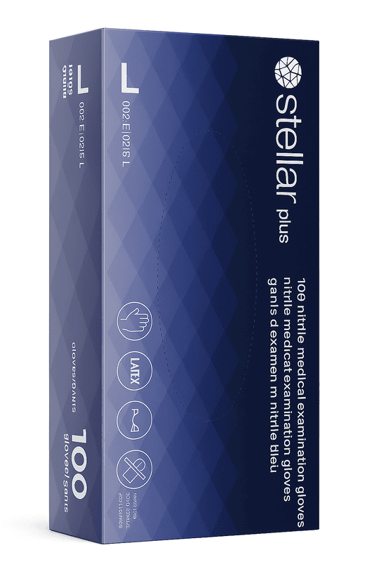 Gants d'examen en nitrile – Boîte de 100 – Grandeur Large/Grand