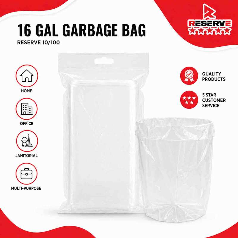 Garbage Bag Star-sealed 16gal Reserve Clr 10/100/1