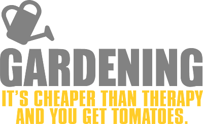 Gardening Embroidered Apron – “Cheaper Than Therapy” Funny Quote